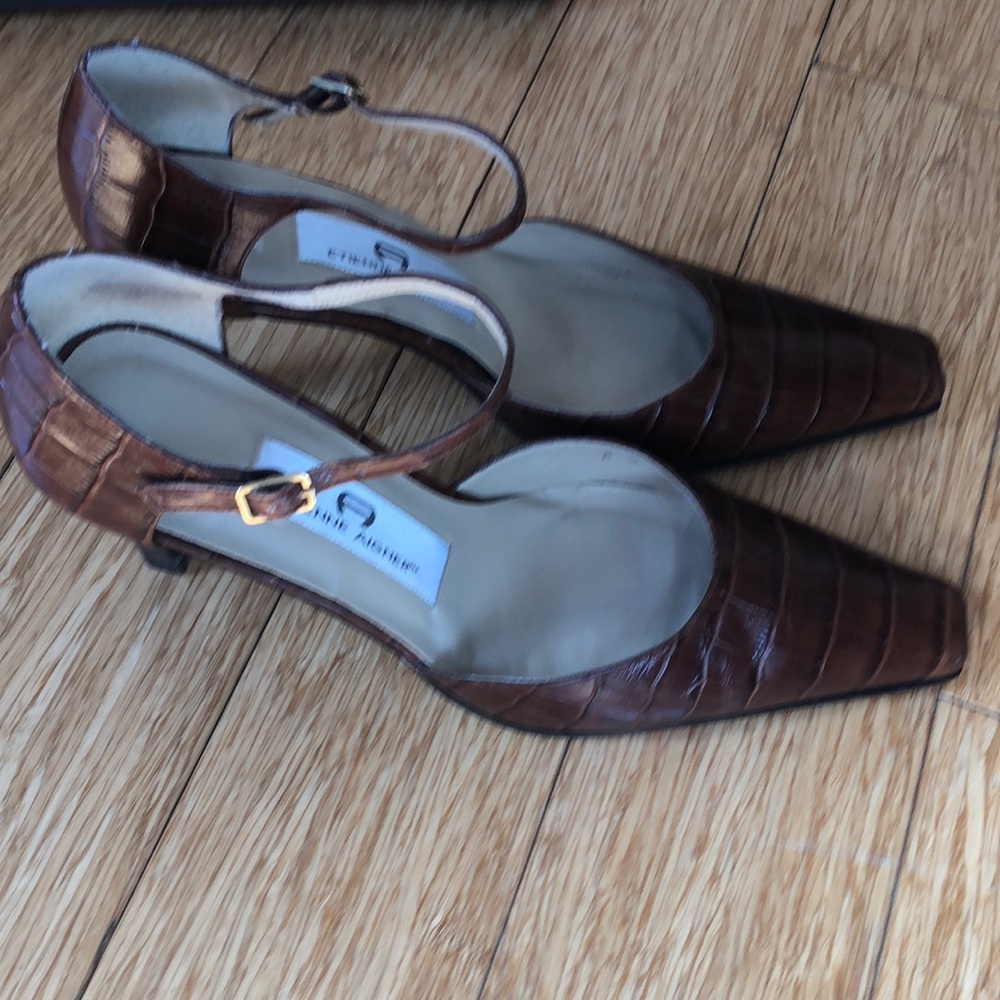 Etienne Aigner Crocodile Leather Heels